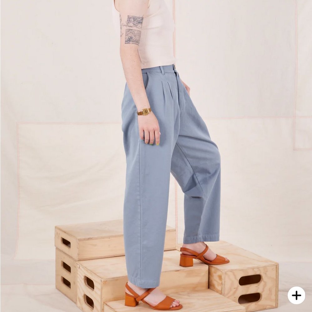 Organic Trousers - Periwinkle (Gently Used)